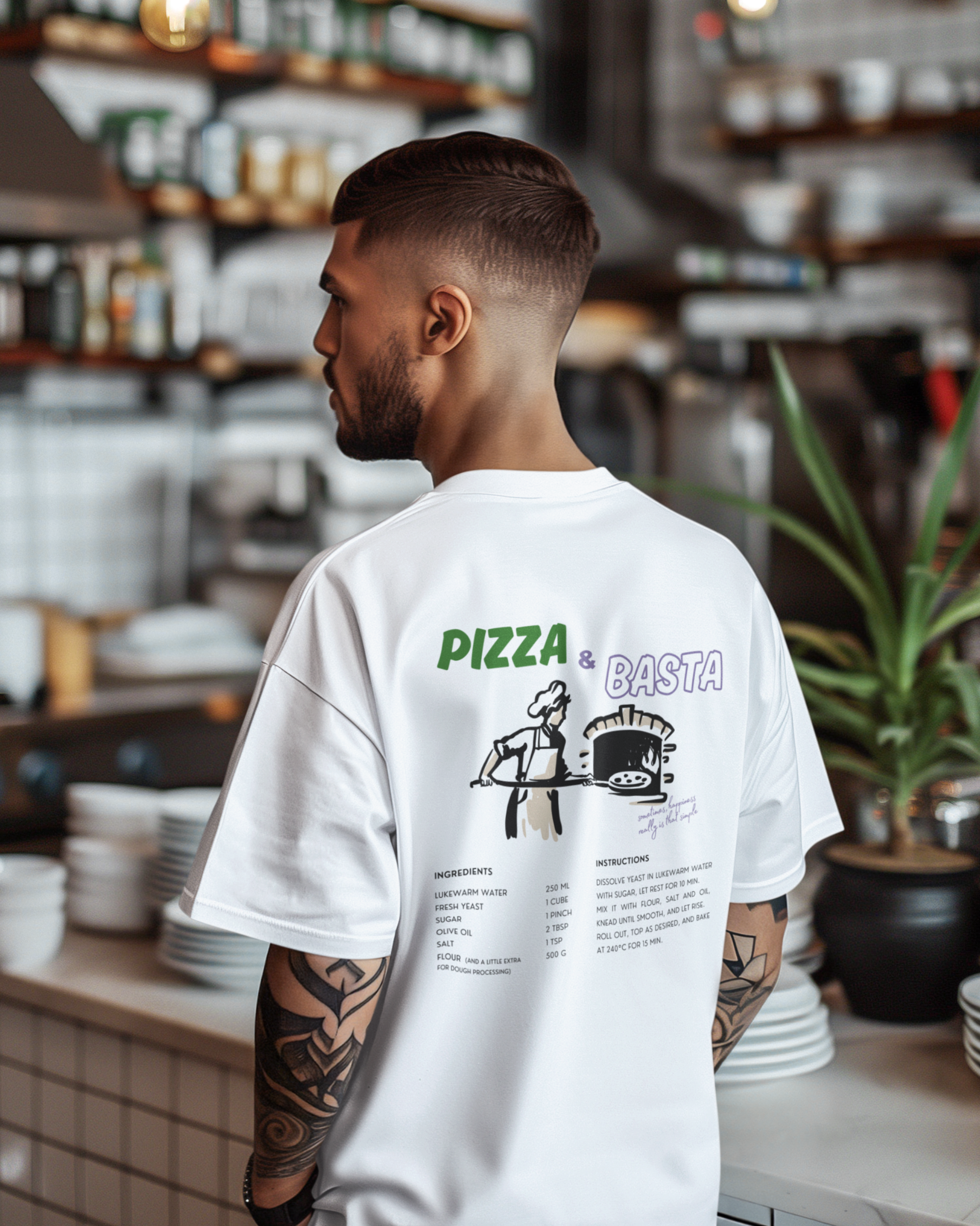 Pizza & Basta Grün/Lila