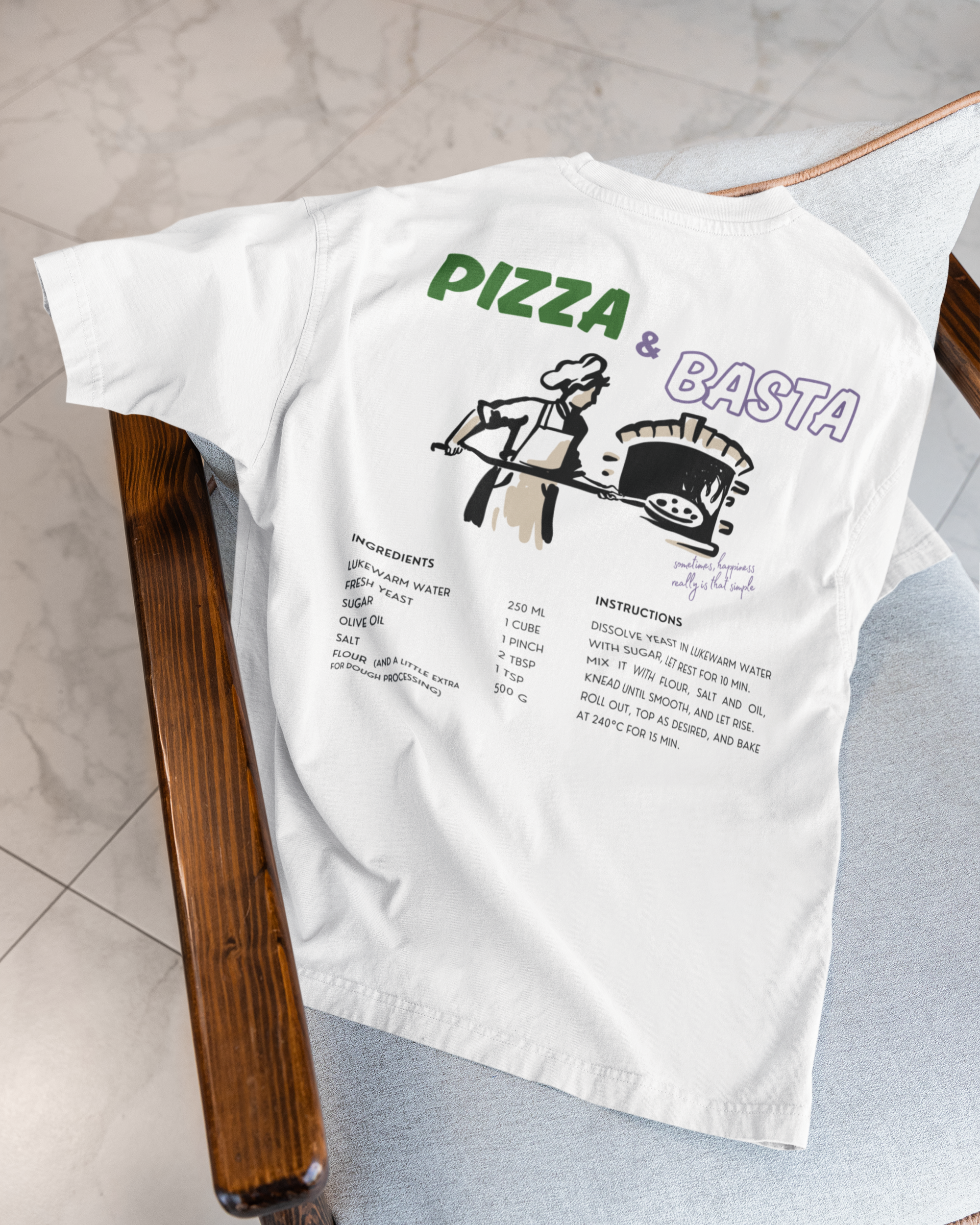 Pizza & Basta Grün/Lila